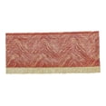 thumbnail image 1 of Violet Linen Boutique Zebra Patern, Polyester Jacquard, with Fringes, Cranberry, 60 Inch x 18 Inch, Decorative Window Treatment Rod Pocket Curtain Straight Valance, 1 of 3