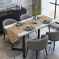thumbnail image 1 of Violet Linen Boutique Zebra Patern, Polyester Jacquard, with Tassles, Gold, 13 Inch x 70 Inch, Decorative Table Runner, 1 of 1