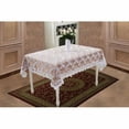 thumbnail image 1 of Violet Linen Bridal Royal Lace Embroidered Flower Tablecloth, 1 of 2