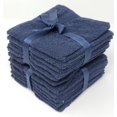 thumbnail image 1 of Violet Linen Chatham Deluxe Pattern, 100% Extra Soft Ring Spun Finest Cotton, Soft and Absorbent, Navy , 13-inch x 13-inch, Square, Luxurious Washcloths Set - Pack of 12, 1 of 1