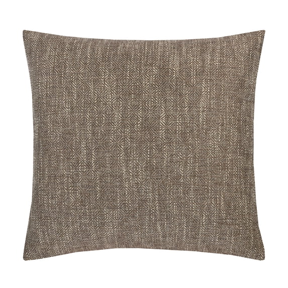 Violet Linen Chenille Diamond Weave Pattern, Faux Linen Polyester Fabric, Taupe , 18 Inch x 18 Inch, Square, Decorative Accent Throw Pillow Cover
