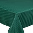 thumbnail image 1 of Violet Linen Christmas Novelties Ribbed Striped Pattern, Polyester Jacquard, Green, 60 Inch by 84 Inch, Seats 6 to 8 people, Rectangular Tablecloths, 1 of 2
