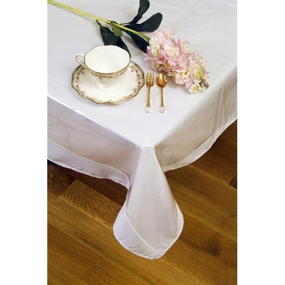 Violet Linen Clear Vinyl Plastic Transparent Tablecloth Protector, Thick Eco-friendly Vinyl Waterproof/Oil-Proof Plastic Tablecloth PVC, Clear, 70 Inch by 180 Inch, Rectangular Tablecloth Cover