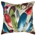 thumbnail image 1 of Violet Linen Decorative Chenille Feathers Design, 18" x 18" Throw Pillow - Blue, 1 of 1
