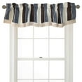 thumbnail image 1 of Violet Linen Decorative Deluxe Chenille, Striped Design, 60" x 15" Window Valance - Brown, 1 of 1