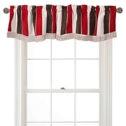 Violet Linen Decorative Deluxe Chenille, Striped Design, 60" x 15" Window Valance - Burgundy