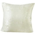 thumbnail image 1 of Violet Linen Eden Chevron Pattern, Polyester Fabric, Suede Backing, Glitter Effect Feeling, Reversible, Cream , 18 Inch x 18 Inch, Square, Decorative Accent Throw Pillow Cover, 1 of 2