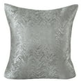 thumbnail image 1 of Violet Linen Eden Chevron Pattern, Polyester Fabric, Suede Backing, Glitter Effect Feeling, Reversible, Silver , 18 Inch x 18 Inch, Square, Decorative Accent Throw Pillow Cover, 1 of 2