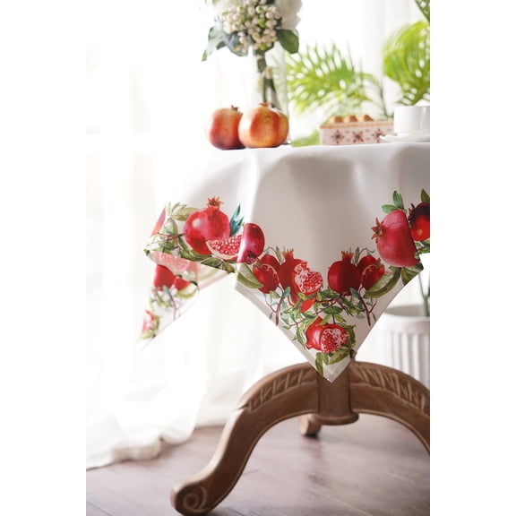 Violet Linen European Champion Vintage Floral Printed Pattern Decorative Table Topper