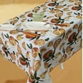 thumbnail image 1 of Violet Linen European Oranges Citrus Floral Pattern, Polyester Woven Printed Fabric, Oranges, 60 Inch by 84 Inch, Seats 6 to 8 people, Rectangular Tablecloths, 1 of 1