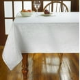 thumbnail image 1 of Violet Linen European Stone Stain Resistant Microfiber Damask Tablecloth - 60" X 120" - White, 1 of 3