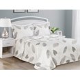 thumbnail image 1 of Violet Linen French Plumage Grey Feather Pattern, Luxury Ultra Soft and Breathable 200 Thread-Count Cotton Percale, Multi, Twin 48-inch, 6 Piece Duvet Set, Bedding Duvet Cover Set for Two Beds, 1 of 1