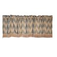 thumbnail image 1 of Violet Linen Indiana Chenille Chevron Design, Polyester Jacquard, with Fringes, Blue, 60 Inch by 18 Inch, Decorative Window Treatment Valance, 1 of 2
