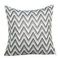 thumbnail image 1 of Violet Linen Indiana Chevron Pattern, Polyester Jacquard, Reversible, Silver, 18 Inch x 18 Inch, Decorative Throw Pillow Cover, 1 of 2