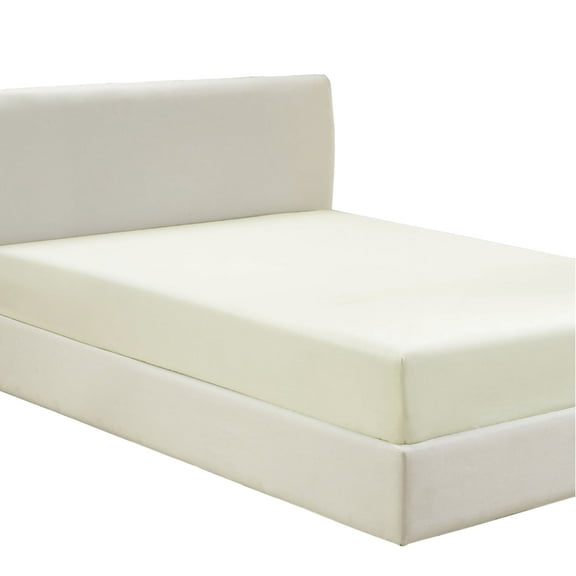 Violet Linen Luxe Luxury Cotton Sateen, Luxury Ultra Soft 300 Thread Count Sateen Cotton, Extra Soft and Comfortable, Ivory, Twin, Luxurious, Fitted sheet