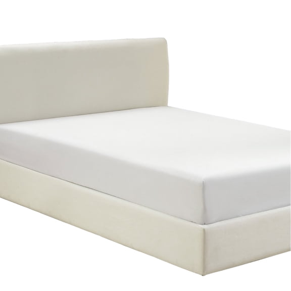 Violet Linen Luxe Luxury Cotton Sateen, Luxury Ultra Soft 300 Thread Count Sateen Cotton, Extra Soft and Comfortable, White, Twin, Luxurious, Fitted sheet