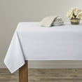 thumbnail image 1 of Violet Linen Luxury Hotel Solid Pattern, Heavy Duty, Washable, Polyester, White , 60 Inch by 218 Inch, Seats 20 to 22 people, Rectangular Tablecloths, 1 of 4