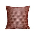 thumbnail image 1 of Violet Linen Marvelous Geometric Lace Pattern, Polyester, Solid Poly Backing,  Lace Fabric., Burgundy, 18 Inch x 18 Inch, Decorative Throw Pillow, 1 of 2