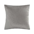 thumbnail image 1 of Violet Linen Mosaic Quilted Damask Pattern, Polyester Velvet Fabric, Solid Color Backing, Taupe , 18 Inch x 18 Inch, Square, Decorative Accent Throw Pillow Cover, 1 of 2