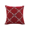 thumbnail image 1 of Violet Linen Pacifica Diamonds Pattern, Polyester Chenille, Burgundy, 18 Inch x 18 Inch, Decorative Throw Pillow, 1 of 2