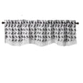 thumbnail image 1 of Violet Linen Princess Geometric Abstract Herringbone Blocks Design, Polyester Jacquard, with Fringes, Silver, 60 Inch by 18 Inch, Decorative Window Treatment Rod Pocket Curtain Valance, 1 of 6