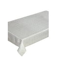 thumbnail image 1 of Violet Linen Princess Zig Zag Vertical Stripes Chevron Pattern, Polyester Jacquard, with Metallic Thread, Cream, 70 Inch x 132 Inch, Seats 10 to 12 people, Rectangular Tablecloths, 1 of 1