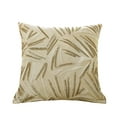 thumbnail image 1 of Violet Linen Rosetta Wheat Spikelets Pattern, Polyester Embroidered, Gold, 18 Inch x 18 Inch, Decorative Throw Pillow, 1 of 2