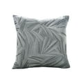 thumbnail image 1 of Violet Linen Rosetta Wheat Spikelets Pattern, Polyester Embroidered, Silver, 18 Inch x 18 Inch, Decorative Throw Pillow Cover, 1 of 2