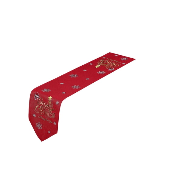 Violet Linen Seasonal Xmas Christmas Holiday Glories Pattern, Polyester Embroidered Jacquard , Snow Flakes , 13 Inch x 70 Inch, Rectangular, Decorative Table Runner