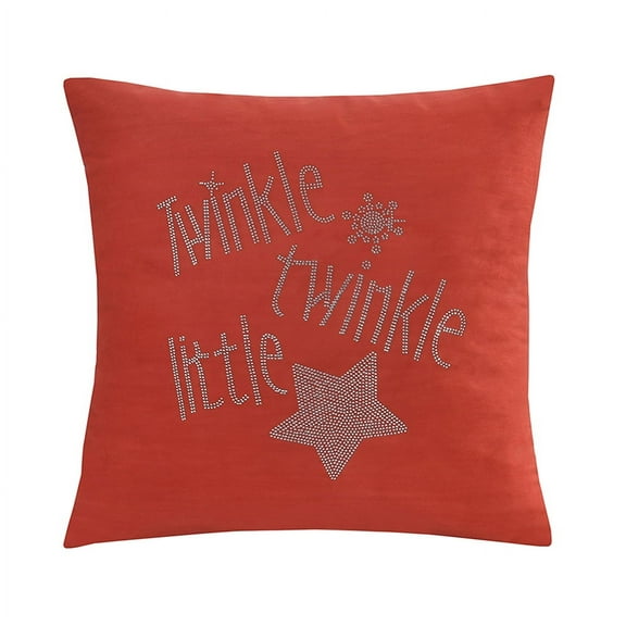 Violet Linen Seasonal Xmas Christmas Holiday Glowing Pattern, Polyester Velvet Beaded Fabric, Jacquard, Solid Backing, Twinkle , 18 Inch x 18 Inch, Square, Decorative Accent Throw Pillow Cover