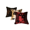thumbnail image 1 of Violet Linen Silky Floral 2033 18" X 18" Cushion Cover - Gold, 1 of 2