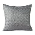 thumbnail image 1 of Violet Linen Silky Pleated Pattern Decorative Accent Throw Pillow Cover, 1 of 2