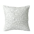 thumbnail image 1 of Violet Linen Sparkling Piping Pattern, Polyester Lace Embroidered, Linen Look Fabric Backing, Silver , 18 Inch x 18 Inch, Square, Decorative Accent Throw Pillow Cover, 1 of 1