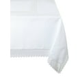 thumbnail image 1 of Violet Linen Treasure Lace Oblong/Rectangle Tablecloth, 52" x 70", White, 1 of 2
