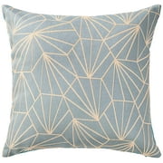 Violet Linen Victoria Chenille Abstract Haxegon Design, Polyester Jacquard, Mint, 18 Inch by 18 Inch, Decorative Throw Pillows