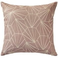 thumbnail image 1 of Violet Linen Victoria Chenille Abstract Haxegon Design, Polyester Jacquard, Oatmeal, 18 Inch by 18 Inch, Decorative Throw Pillows, 1 of 5
