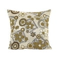 thumbnail image 1 of Violet Linen Victoria Chenille Daisy Sunflower Pattern, Polyester Jacquard Chenille Woven Textured, Gold , 17 Inch x 17 Inch, Square, Decorative Accent Throw Pillow Cover, 1 of 3