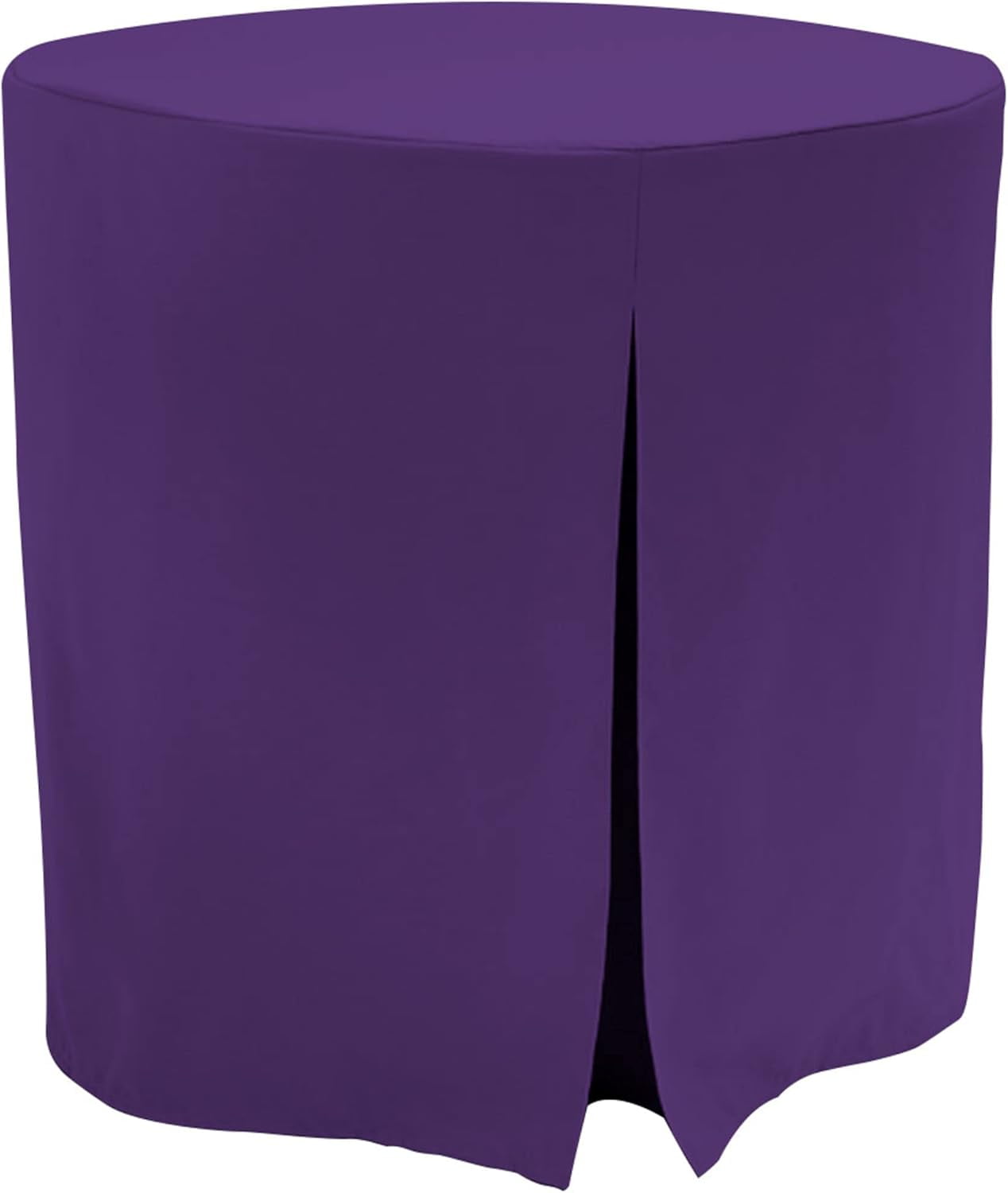 Violet Round Polyester Fitted Table Cover for 30" Tables