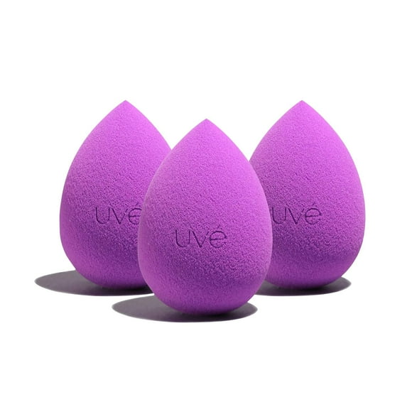Violet Makeup Blender Sponge, Streak Free Application of Liquid, Powder & Cream Foundation, Professional Complexion Blending Tool, Cruelty Free, Vegan, Latex Free