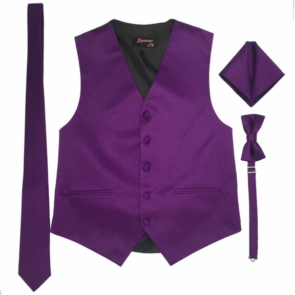 Violet Men's Satin Vest Spencer J's - S