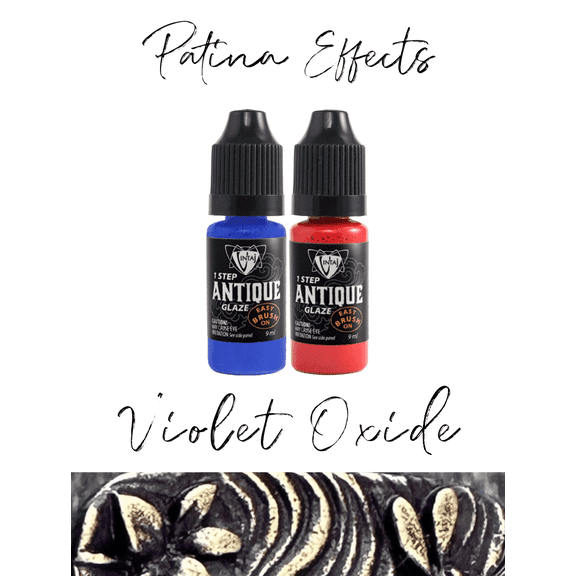 Violet Oxide Patina Effects Kit (2 pcs), Antique Glaze, Jewelry Craft, Multi-surface