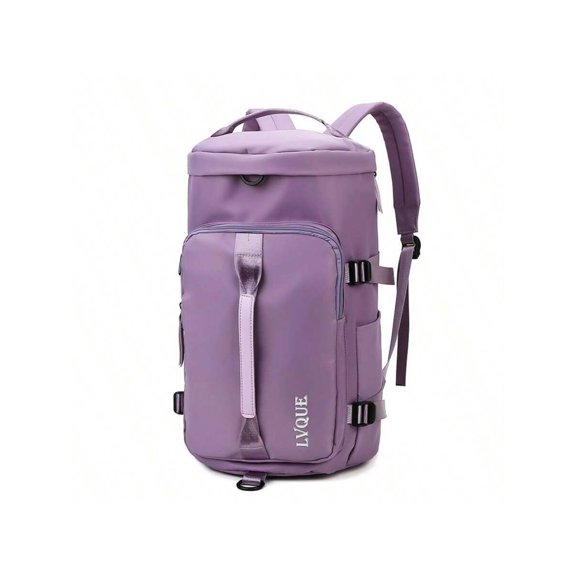 Violet Purple Gym Backpack With Shoe Compartment And Laptop Sleeve