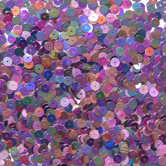 Violet Purple Sequins 6mm Crystal Rainbow Iris Iridescent Made in USA