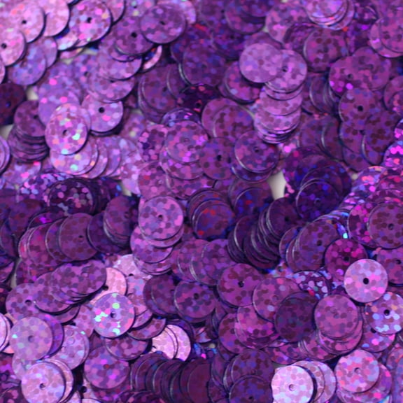 Violet Purple Sequins 8mm Hologram Glitter Multi Reflective Metallic Made in USA