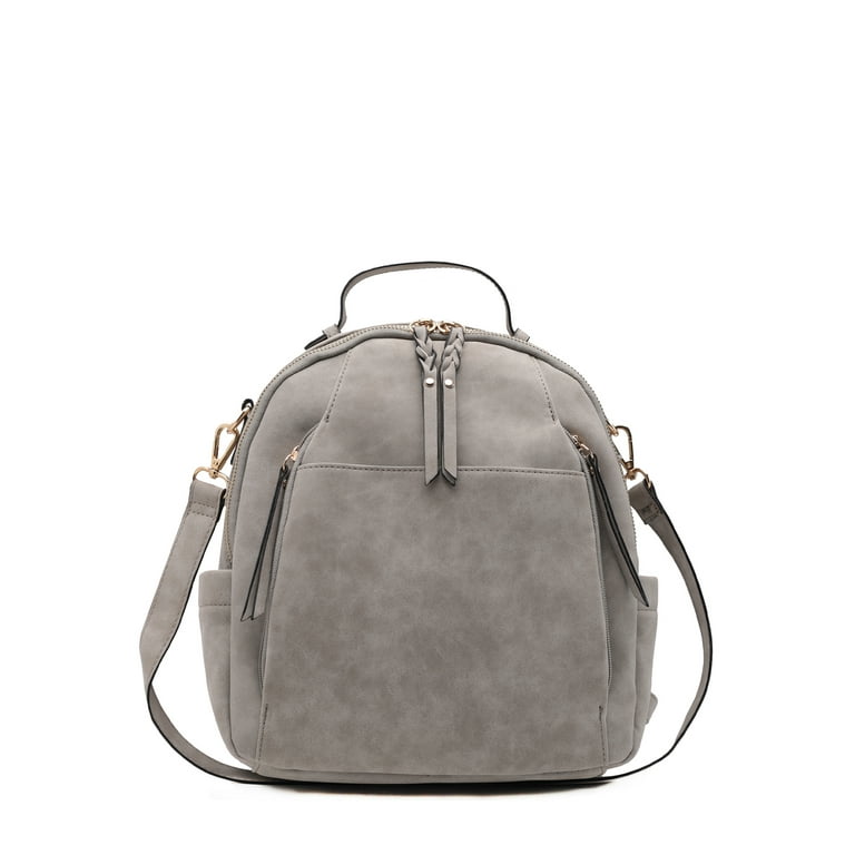 Violet Ray Women s Handbag Addi Backpack Light Grey Walmart