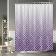 thumbnail image 1 of Violet Shower Curtain Texture Pattern Gradient Geometry Shower Curtains for Bathtubs Spa Hotel Bathroom Home Decor Polyester Fabric Waterproof with Hooks 72x84 Inches Inches, 1 of 6