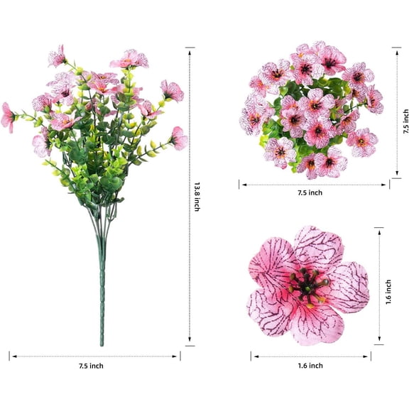 Violet Simulation Floral Decor,Wall Mounted Home Ornament,Lifelike Plant Craft Design,High Quality Durable Material,Easy Install Simple Structure,Living Room Office Multi Scene Decor