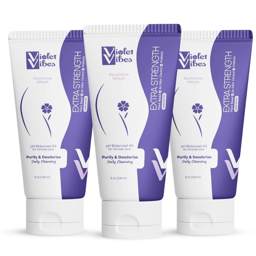 Violet Vibes New Extra-Strength Feminine Wash Gel (Extra-Strength - Unscented, 3 pack)