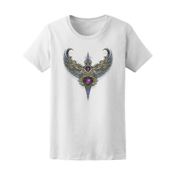 Violet Vintage Wings T-Shirt Women -Image by Shutterstock, Female Medium