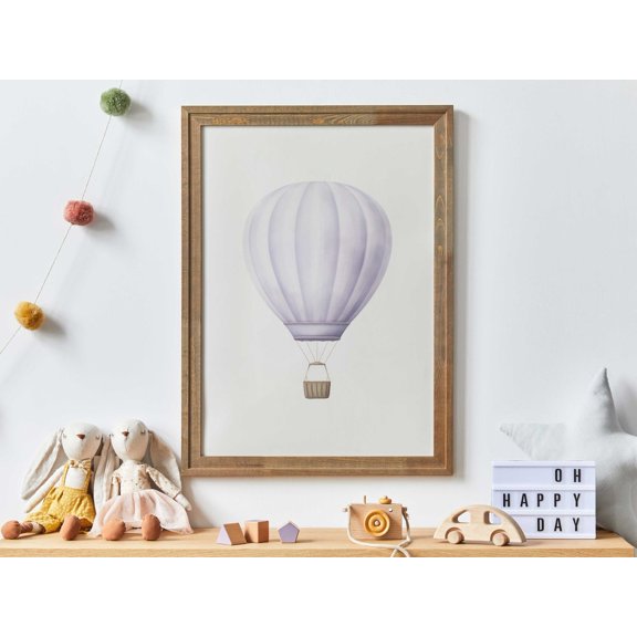 Violet Voyages: Timeless Balloon Elegance For Dreamy Interiors Wall Art, Modern Wall Decor, 8x12 UNFRAMED